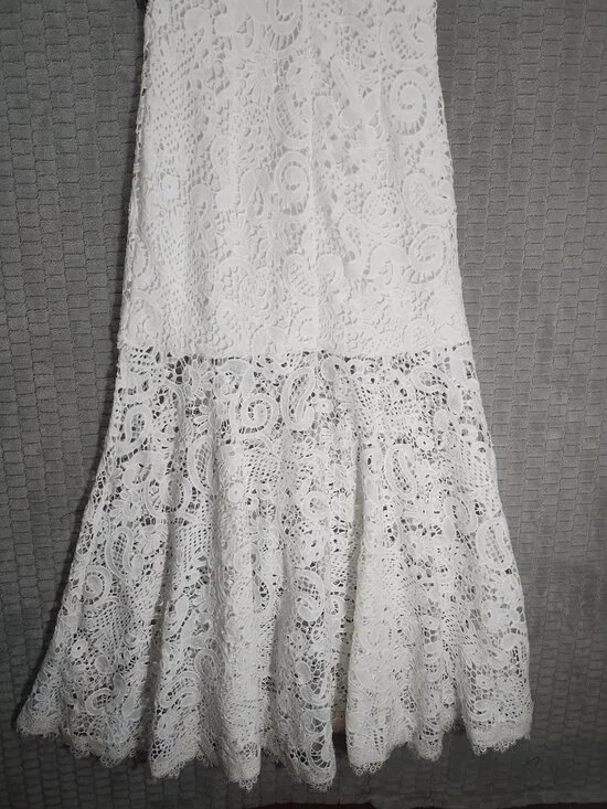 Venus Eyelet Mermaid Sleeveless Maxi Dress-Sz 8 - Picture 7 of 12